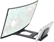 Phone Screen Magnifier 12'' HD 3D Curved Enlarged Screen Mobile Phone Amplifier Magnifier Smartphone Stand Bracket Enlarged Smartphone Stand Holder