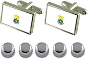 [Select Gifts] Shirt Dress Studs Belo Horizonte City Brazil Flag Cufflinks
