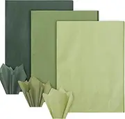 Whaline 90 Sheet Gradient Sage Green Tissue Paper Assorted Gradient Green Gift Wrapping Tissue Sage Green DIY Art Craft Tissue Paper for Baby Shower Wedding Birthday Party Decor, 13.7x19.6 Inch