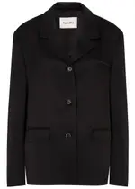 Nanushka Patri Satin Blazer - Black - XS (UK6 / XS) XS (UK6 / XS)