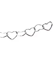 Solid Sterling Silver 5mm Heart Chain 6 inches 9197