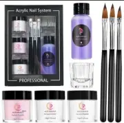 Acrylic Nail Kit Manicure Set Pink Acrylic Powder Clear White Acrylic Powder