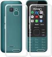 HGJTF Mobile Phone Case for Nokia 6300 4G (2.4 Inches), Ultra Thin Transparent Soft Silicone Shockproof Case, Anti-Yellowing TPU Bumper Cover Protective Case for Nokia 6300 4G - Clear + Clear