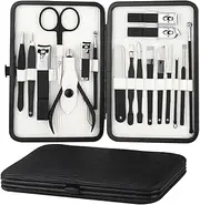 18 in 1 Stainless Steel Nail Cutter Scissor Professional Manicure Set Nail Clippers Nail Tools Set Cuticle Nipper for Home