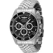 Invicta Men's Watch Pro Diver Quartz Chronograph Silver Tone Bracelet 48381