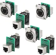 2PCS NE8FDP-B Ethercon RJ45 Chassis Socket, Pass/Feed Through D Series Cat5E Panel Mount Connector