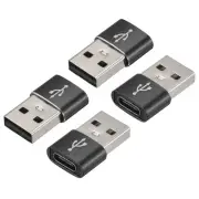 USB C Female to USB Male Adapter, Type C to USB Converter Black, 4pcs