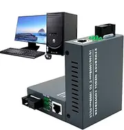 Single Mode Fiber Optic Converter,Gigabit Fast Ethernet Speed Single Mode Converter | Fiber Media Converter, LC Transceiver Module, Auto Sensing Gigabit for Home