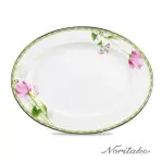 【NORITAKE】湖畔花語金邊橢圓盤29.4CM 可微波(新品上市)