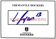 Luke Ryan SIGNED Fremantle Dockers Card. AFL Football ALL AUSTRALIAN Fyfe Serong