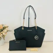 Michael Kors Purse & wallet jet set travel large chain tote shoulder bag black