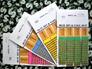 ( 4 Lot ) ~ 55 h&t SURE TIP BOARDS {0-0/9-9} "NO Seal" SPORT SCORES Jar Tickets