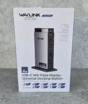Universal DisplayLink Docking Station USB C Dock Triple 4K Display Audio/Mic