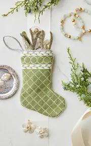 [Bauble Stockings] Set-Of-two Garden Lattice Bauble Stocking