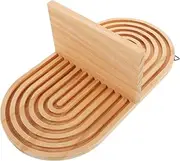 Sewroro Oval Hanger Wall Shelf Laundry Room Shelves for Wall Decorative Wall Shelves Floating Storage Shelf Wall Book Holder Boho Floating Shelves Wall Plant Shelf Boho Wall Decor Wooden