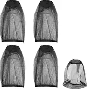 4Pcs Mosquito Head Net Hat, Cover Mask Anti-Midge Insect-Proof Mesh Netting, Protective Foldable Headgear for Women Men Fishing Travel Outdoor Camping Beekeeping