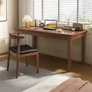 Mitch Solid Wood Study Desk /Rubberwood/Minimal Assembly/Walnut