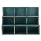 9 Cube Unit Desktop Wooden Storage Shelf Trapezoidal Storage Organizer
