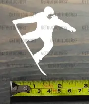 Snowboarder Sticker Decal 2.5" Snowboard Burton Lib Tech K2 Gnu Ride Die Cut XO