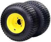 18x8.50-8 Lawn Mower Tires with Wheel Assemblies - 4 Lug 4" Center Hub, 2.83" Bore, 4-Ply Heavy Duty Turf Tires for Tractors & Garden Carts, 825 LB Capacity Tubeless Set of 2