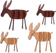 OHPHCALL Vintage Wooden Elk Christmas Decor Elk Props Large Elk Decoration DIY Elk Home Decor Christmas