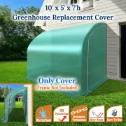 Replacement Canopy for 10x5x7'H Walk-In Wall Half Greenhouse Zipper Doors Cover