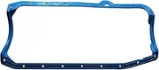 SBC Blue Oil Pan Gasket Steel Core Rubber Replacement Compatible for 305 350 Small Block Chevy 80-85