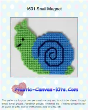 Snail Magnet-Plastic Canvas Pattern or Kit