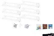 6Pcs Vinyl Record Shelves Holder Clear Acrylic Wall Mount Album Cover Display Stand
