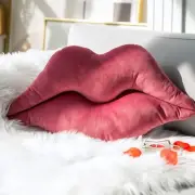 Ashler Lips Throw Pillows Smooth Soft Velvet Insert Included Cushion for Couc...