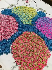 Quilling Paper Flower Handmade 100% Card Wall Deco Craft LOT-300 FREE LEAVES 100