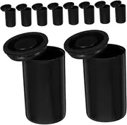 DOITOOL 24pcs Film Box Cap Canister Camera Reel Storage Containers Photo Boxes Storage Empty Film Containers Clear Reel Containers for Storing Film Plastic Camera Reel Holder Abs Black