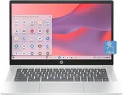 HP Chromebook 14a, 14-inch HD Touchscreen, Intel Processor N100, 4GB RAM, 64GB eMMC, Intel UHD Graphics, ChromeOS, Wi-Fi 6E, Bluetooth 5.3, Fast Charge, Long Battery Life, Glacier Silver, A1NF6PA