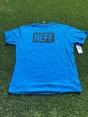 Neff Company T-Shirt Short Sleeve Neff Graphic Men’s 2XL Blue Skate Beach NWT
