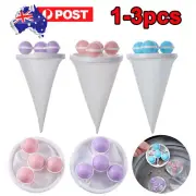 1-3 PCS Reusable Hair Lint Catcher Removal Net Bag Wash Machine Float Filter AU