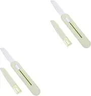 minkissy 2 Sets Eyebrow Trimmer Razors Removal Plucker Women Bikini Curler Nose Mustache Hair Comb Eyelash Lip Kit Shaver Facial Face Remover Starter Eyebrow Razor Eyebrow Shaper Abs
