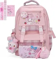 [juju GOODS] Juju Melody Backpack Kawaii Backpack - Cute Kawaii Stuff Mochila Kawaii - Cute Backpacks For Girls - Backpacks For School Girls, Pink, Medium, Kawaii
