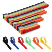 150Pk Reusable Fastening Cable Ties Cord Straps w/ Hook and Loop for Home Office
