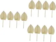 Hoement 4pcs Dried Palm Leaf Decor for Wall Hanging Chic Natural Arrangement for Wedding Ceremony Arch Decoration for Home Holiday Decor