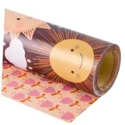Reversible Wrapping Paper Roll - Mini Roll - Pattern Great for Sun and Flower