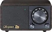 Sangean WR-7 Anniversary-50 FM/Bluetooth/Aux Wooden Cabinet Radio, Dark Walnut