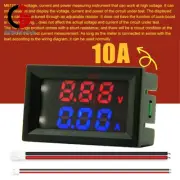 M6120 DC6-120V Voltmeter Ammeter Power Meter 10A 50A 100A Red+Blue Display New