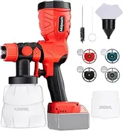 Adisipsoarin 18v Paint Sprayer High Speed for Milwaukee M18 Battery, 2 Containers,Easy to Clean,for House Painting,Furniture(Tool Only)