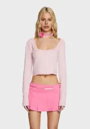 [Sugar Thrillz] Smashing Fashion Knit Cardigan - Pink