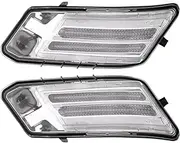 Side Mirror Indicator For VOLVO XC60 2009-2013 Front Bumper Parking Light Turn Signal Lamp 31290873 31290874 Dynamic Sequential Blinker(Left and Right)