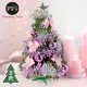 摩達客耶誕-2尺/2呎(60cm)特仕幸福型裝飾綠色聖誕樹 (燦爛粉紅銀系全套飾品)超值組不含燈/本島免運費