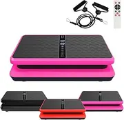Vibration Exercise Machine Vibrating Platform with 99 Speed Magnet Health Massage, Touch Screen Remote Control, 150kg Weight Cpacity Full Body Vibration Platform for Home Fitness (Pink)