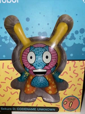 KIDROBOT CODENAME UNKOWN 5” DUNNY VINYL FIGURE By SEKURE D-Orange Edition
