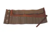 Gunson 77168 Leather Tool Roll Antique Finish 15 Pockets Classic Vintage Look