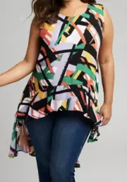 TS Taking Shape Plus Sz 24 XL Anika Top Hi Lo Summer Stock NWT Rrp $110